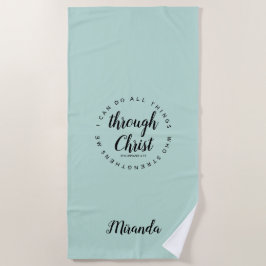 Toalha De Praia Posso Fazer Tudo Através Do Yoga Cristo Ou