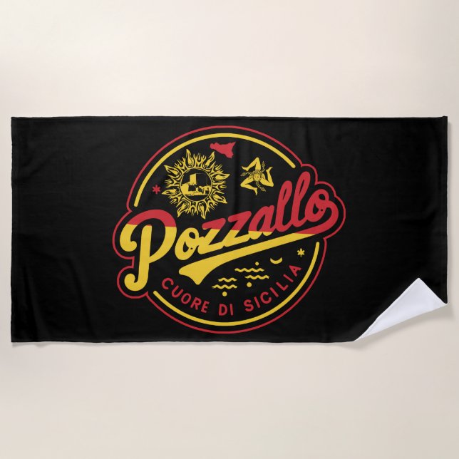 Toalha De Praia Pozzallo Cuore di Sicilia (Frente)