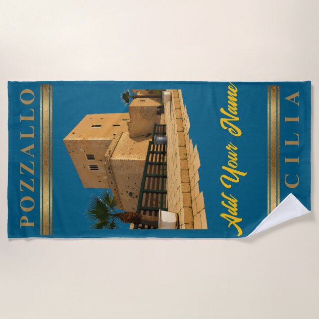 Toalha De Praia Pozzallo Sicilia Torre Cabrera Beach Towel (Frente)