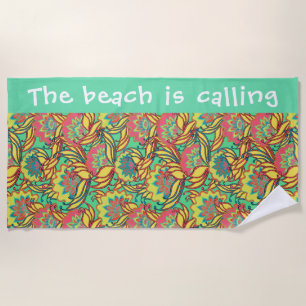 Toalha De Praia Praia chama Key West Floral Pattern