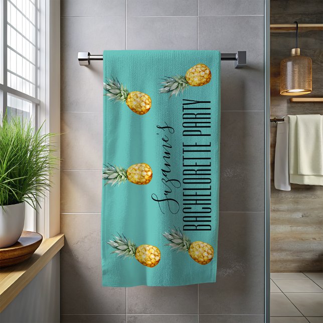 Toalha De Praia Praia do Fim de Semana da festa de solteira (Criador carregado)