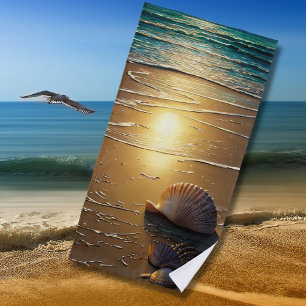 Toalha De Praia Praia no Sunset com Prateleiras