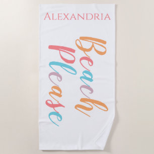 Toalha De Praia Praia Personalizada