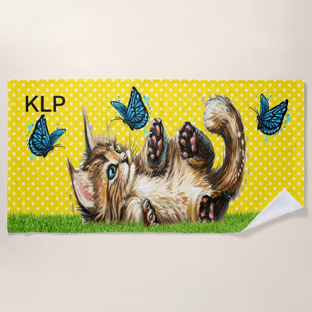 Toalha De Praia Precioso Kitten Beach Towel (Frente)