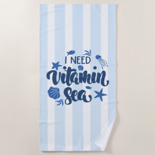 Toalha De Praia Preciso De Vitamina