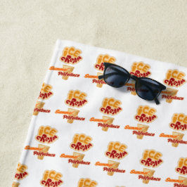 Toalha De Praia preferência de verão sorvete