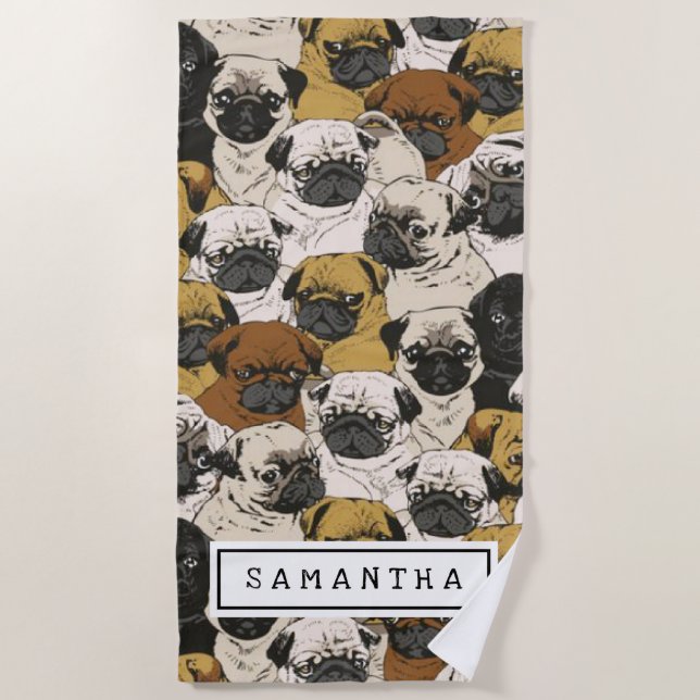 Toalha De Praia Presente bonito para o cão-mosquito mães/Pais pers (Frente)