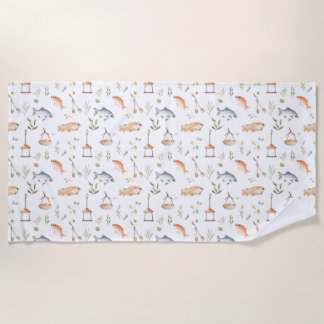 Toalha De Praia Presente de aniversário | Pescar Comigo