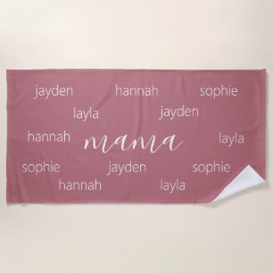 Toalha De Praia Presente de Dia de as mães personalizado para a mã