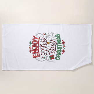 Toalha De Praia Presente Rena de Natal Aproveite o Dia