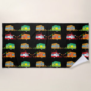 Toalha De Praia Presentes de arte de caravana - Eu Amo a Minha Car