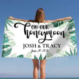 Toalha De Praia Presentes de Casamento de Honeymooning Vibes Honey