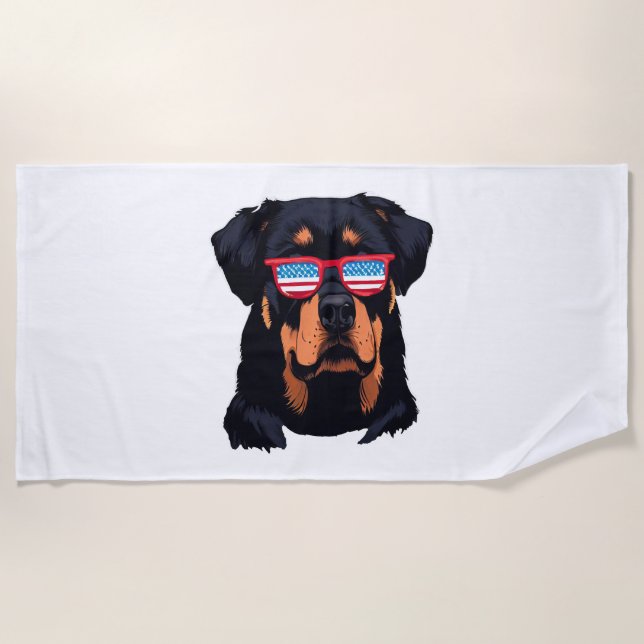 Toalha De Praia Presentes do Rottweiler (Frente)