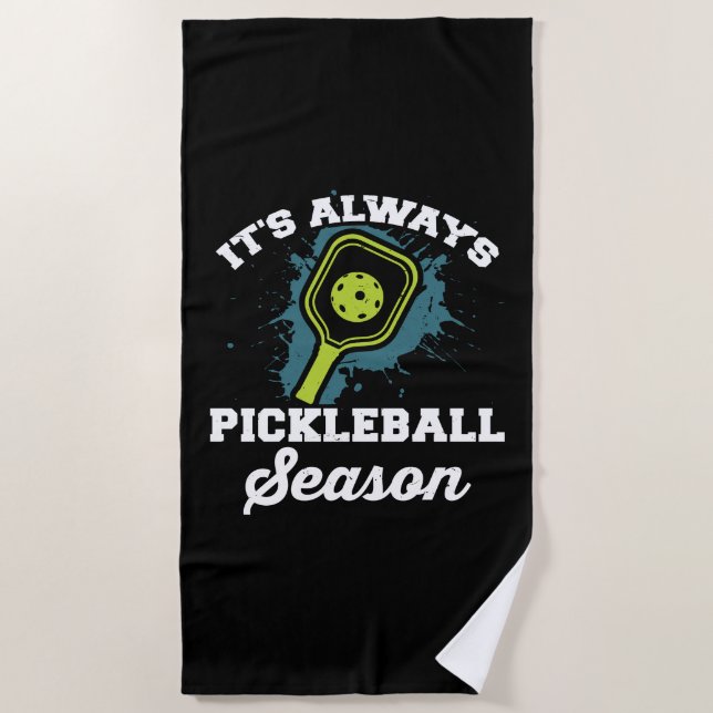 Toalha De Praia Presentes Engraçados De Pickleball (Frente)