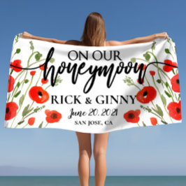 Toalha De Praia Presentes para Lua de Mel de Recém-Casados - Flore