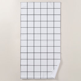 Toalha De Praia Preto e Branco da Grade