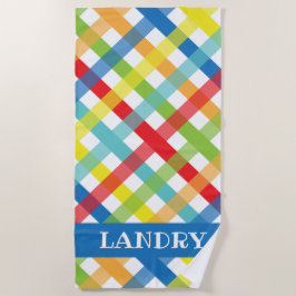 Toalha De Praia Primário Crises Cruzadas Personalizadas de Praia