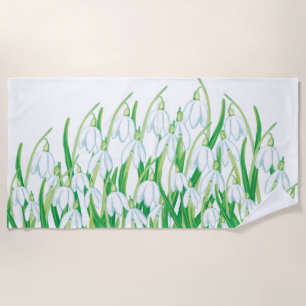 Toalha De Praia Primavera Snowdrops