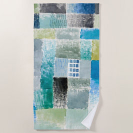 Toalha De Praia Primeira casa num povoado - Paul Klee - Abstrato