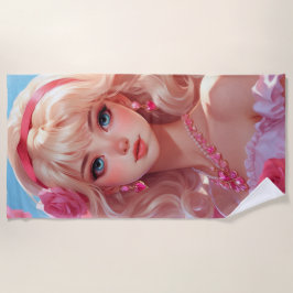 Toalha De Praia Princesa da flor