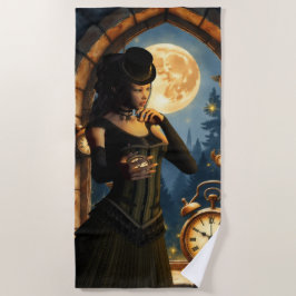 Toalha De Praia Princess of the Clocks – Keeper of Moonlit Hours. 