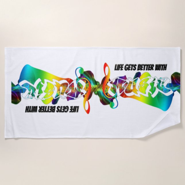 Toalha De Praia Professor de Música legal (Frente)