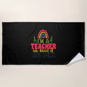 Toalha De Praia Professor de presentes Sou Professora Em Grande