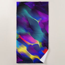 Toalha De Praia Profundidade e alivios coloridos, predominante o a