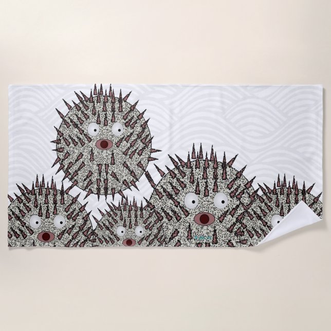 Toalha De Praia Puffer Fish Beach Towel (Frente)