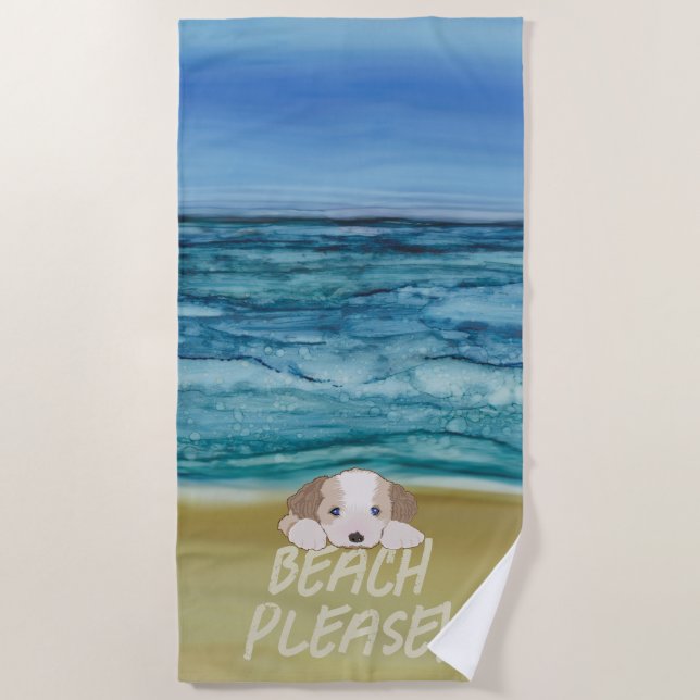 Toalha De Praia Puppy Love Beach Towel (Frente)