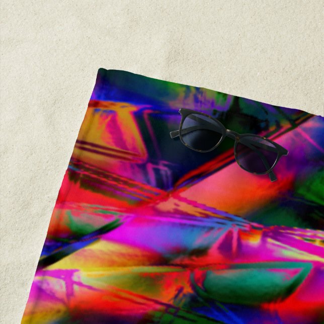 Toalha De Praia Quadrados coloridos com pinceladas erradas (In Situ)