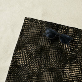 Toalha De Praia Quadrados com arranhões cruzados ou cubos castanho