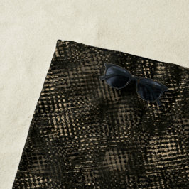 Toalha De Praia Quadrados com arranhões cruzados ou cubos castanho