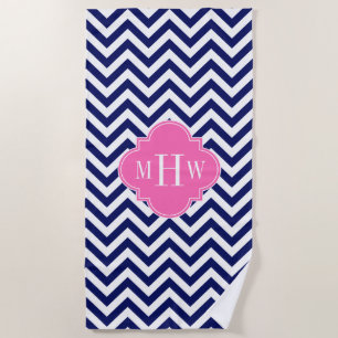 Toalha De Praia Quadrícula WHY DIY BG LG Chevron #5 Q Monograma Ro