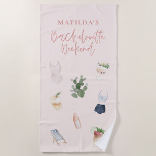 Toalha De Praia Quadrinhos elegantes de água moderna bebem em solh