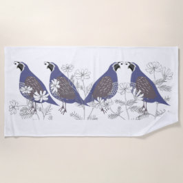 Toalha De Praia Quail Beach Towel
