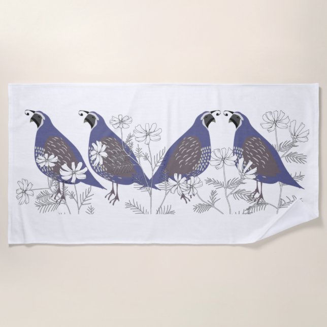 Toalha De Praia Quail Beach Towel (Frente)