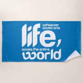 Toalha De Praia Quem salva uma vida