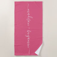 Quic Newwing Nomes de Monograma Rosa Quente