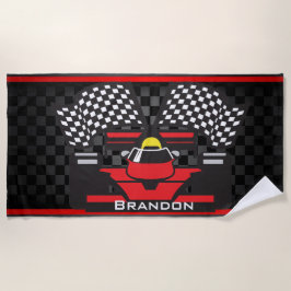 Toalha De Praia Race Car Design Beach Towel