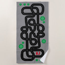 Toalha De Praia Race Track Kids Playmat Cars Trucks Name Racing