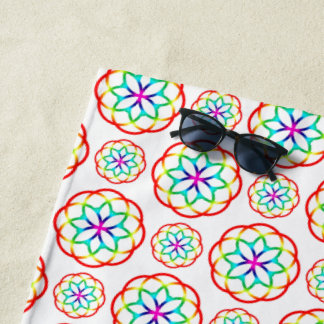 Toalha De Praia Rainbow Circle Pattern Boho