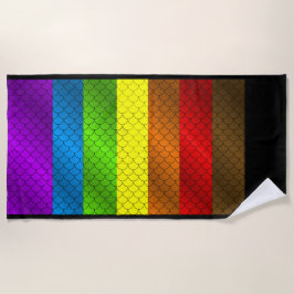Toalha De Praia Rainbow Dragon Scales Beach Towel