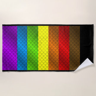 Toalha De Praia Rainbow Dragon Scales Beach Towel