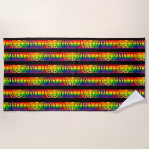 Toalha De Praia Rainbow Gay Peace Beach Towel