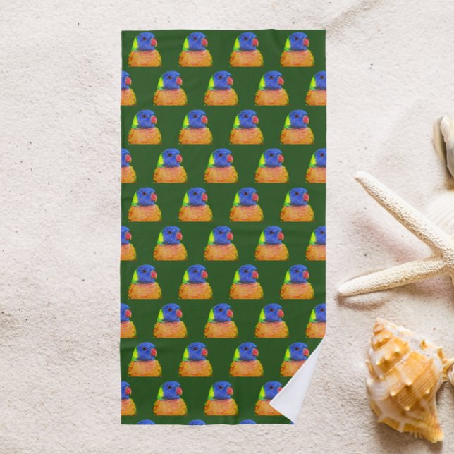 Toalha De Praia Rainbow Lorikeet Parrot (In Situ Beach)