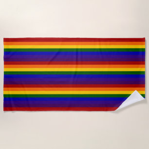 Toalha De Praia Rainbow Stripes Beach Towel