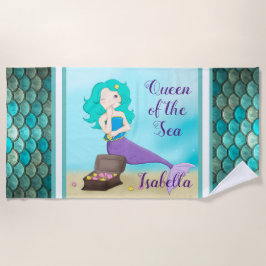 Toalha De Praia Rainha da Sereia do Mar