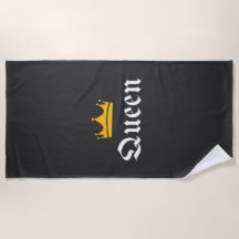 Rainha, Esposa/Namorada Beach Towel | Rainha ameaç