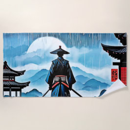 Toalha De Praia Rainy Samurai: Vigília Silenciosa